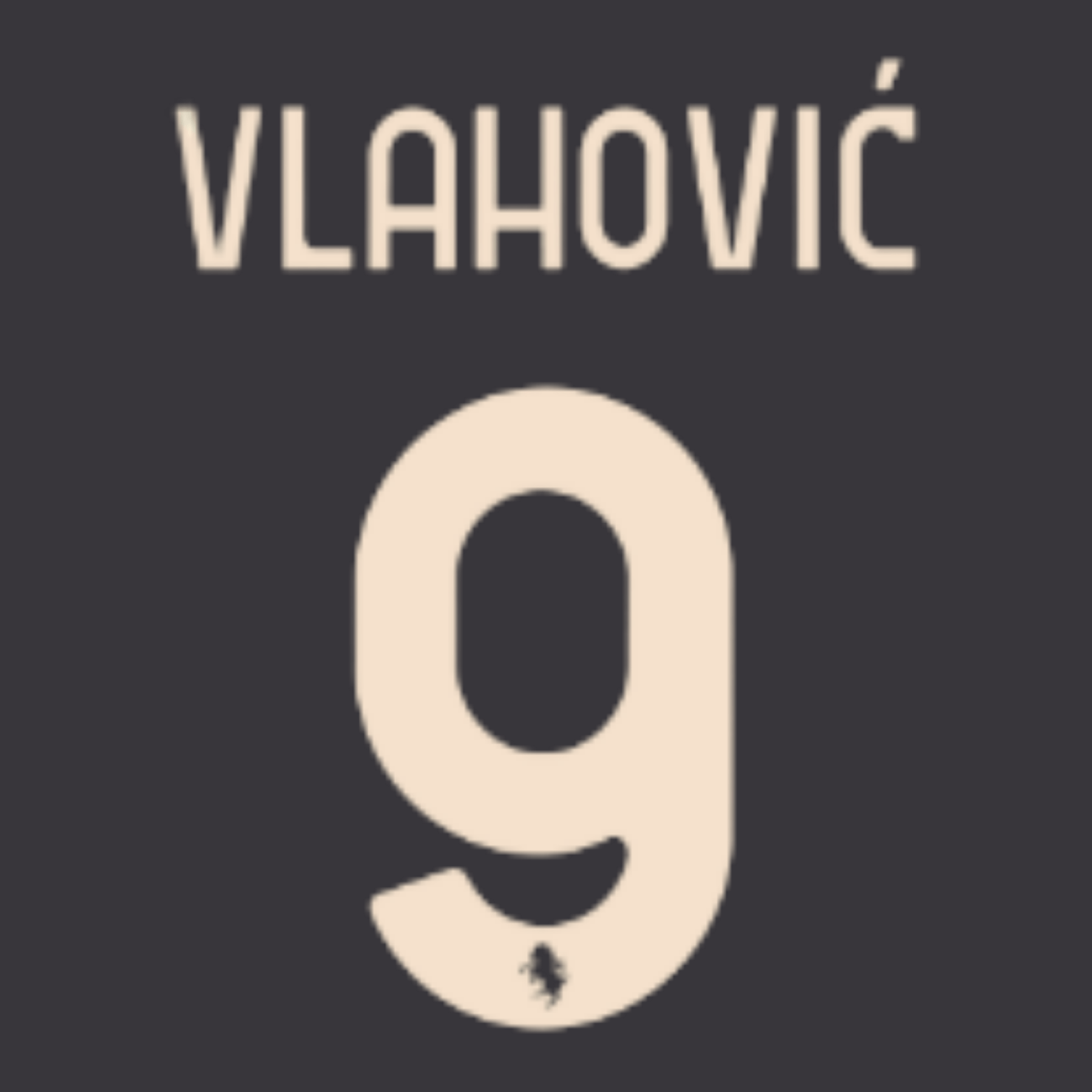 Original 25 / 26 JUVENTUS TURIN 3rd Trikot - Flock - VLAHOVIĆ 9 - sportiger.de