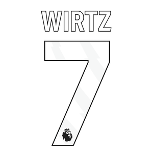 Original 25 / 26 Premier League Trikot - Flock 25cm - WIRTZ 7 - sportiger.de