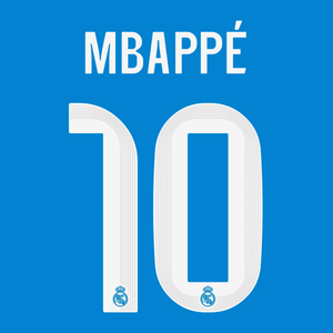 Original 25 / 26 REAL MADRID 3rd Trikot - Flock 26cm - MBAPPÉ 10 - sportiger.de