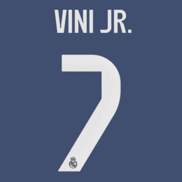 Original 25 / 26 REAL MADRID Away Trikot - Flock 26cm - VINI JR. 7 - sportiger.de
