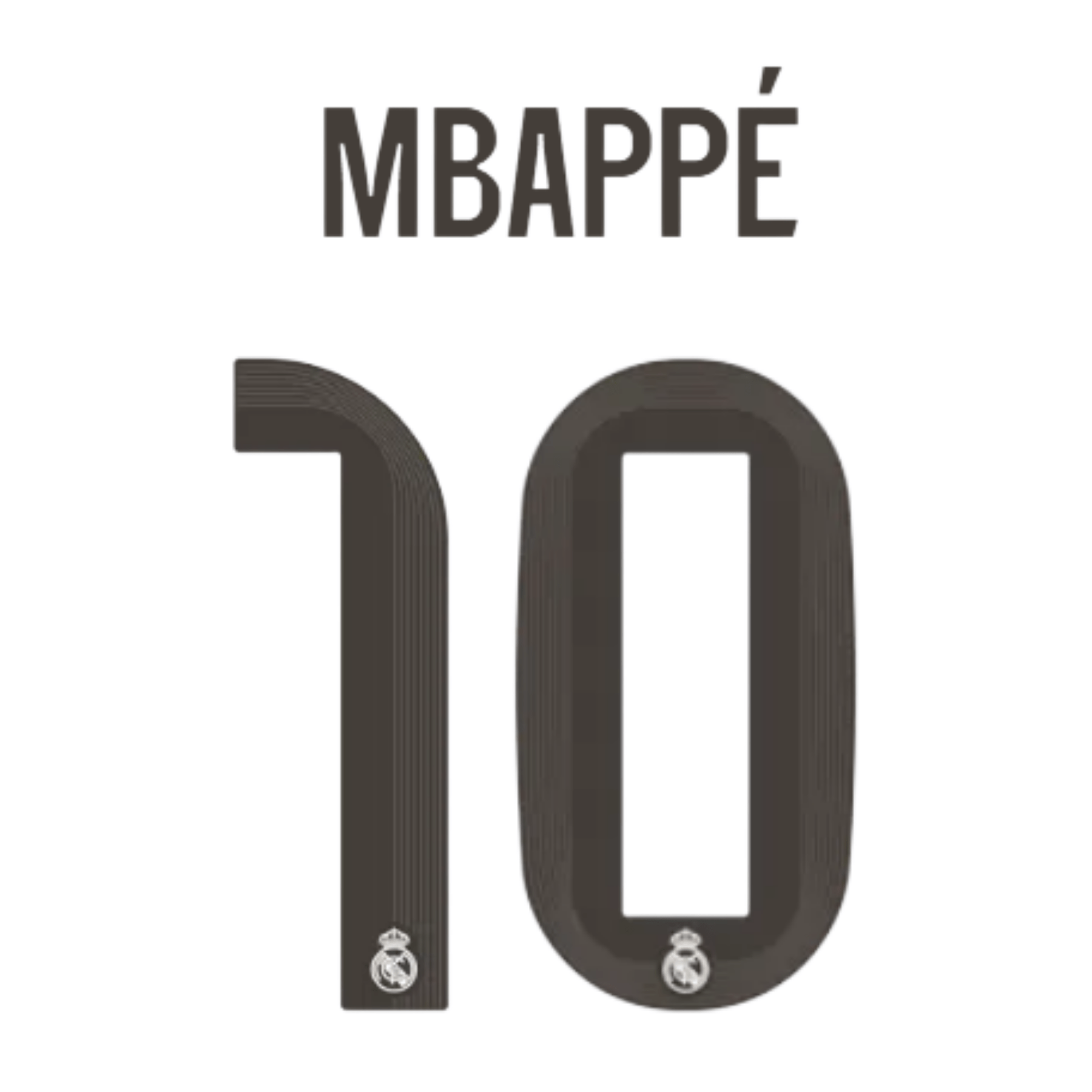 Original 25 / 26 REAL MADRID Home Trikot - Flock 26cm - MBAPPÉ 10 - sportiger.de