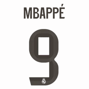 Original 25 / 26 REAL MADRID Home Trikot - Flock 26cm - MBAPPÉ 9 - sportiger.de