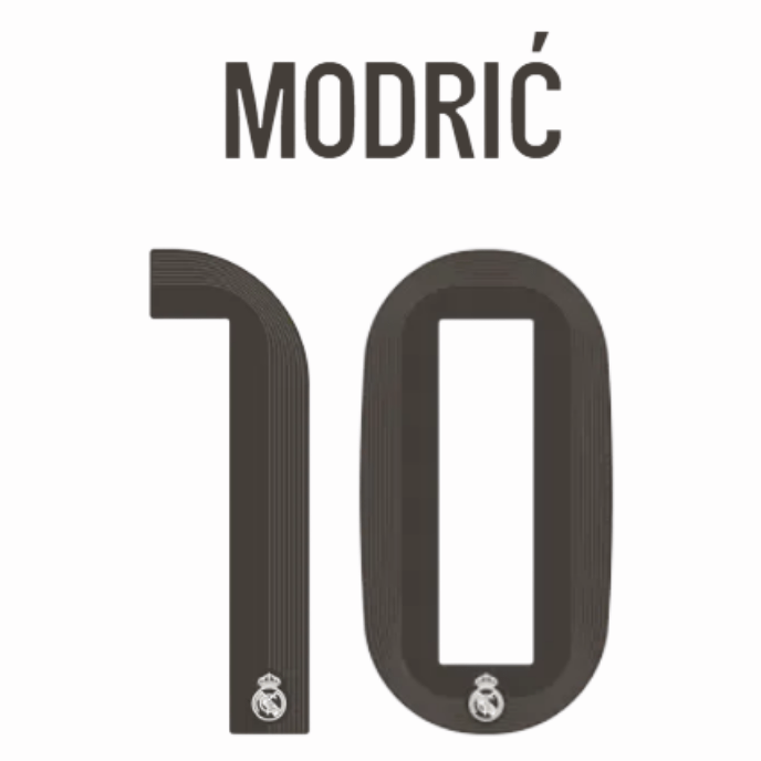 Original 25 / 26 REAL MADRID Home Trikot - Flock 26cm - MODRIĆ 10 - sportiger.de