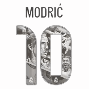 Original 25 / 26 REAL MADRID Home Trikot - Flock 26cm - MODRIĆ 10 (Abschiedsflock) - sportiger.de