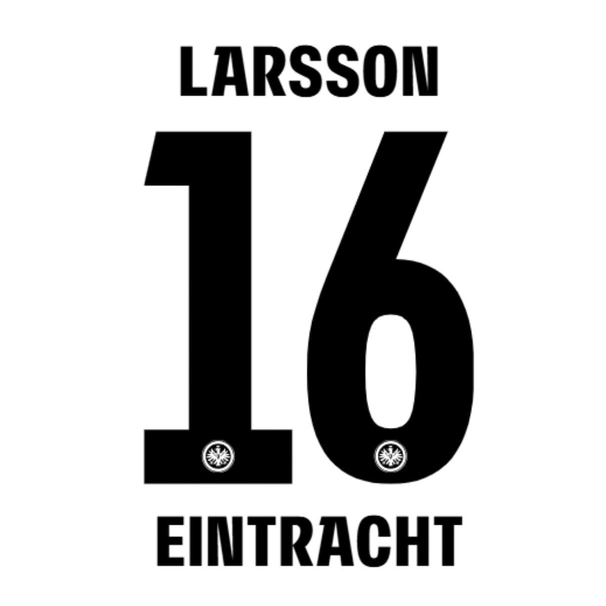 Original 25 / 26 SGE EINTRACHT FRANKFURT Away Trikot - Flock - LARSSON 16 - sportiger.de