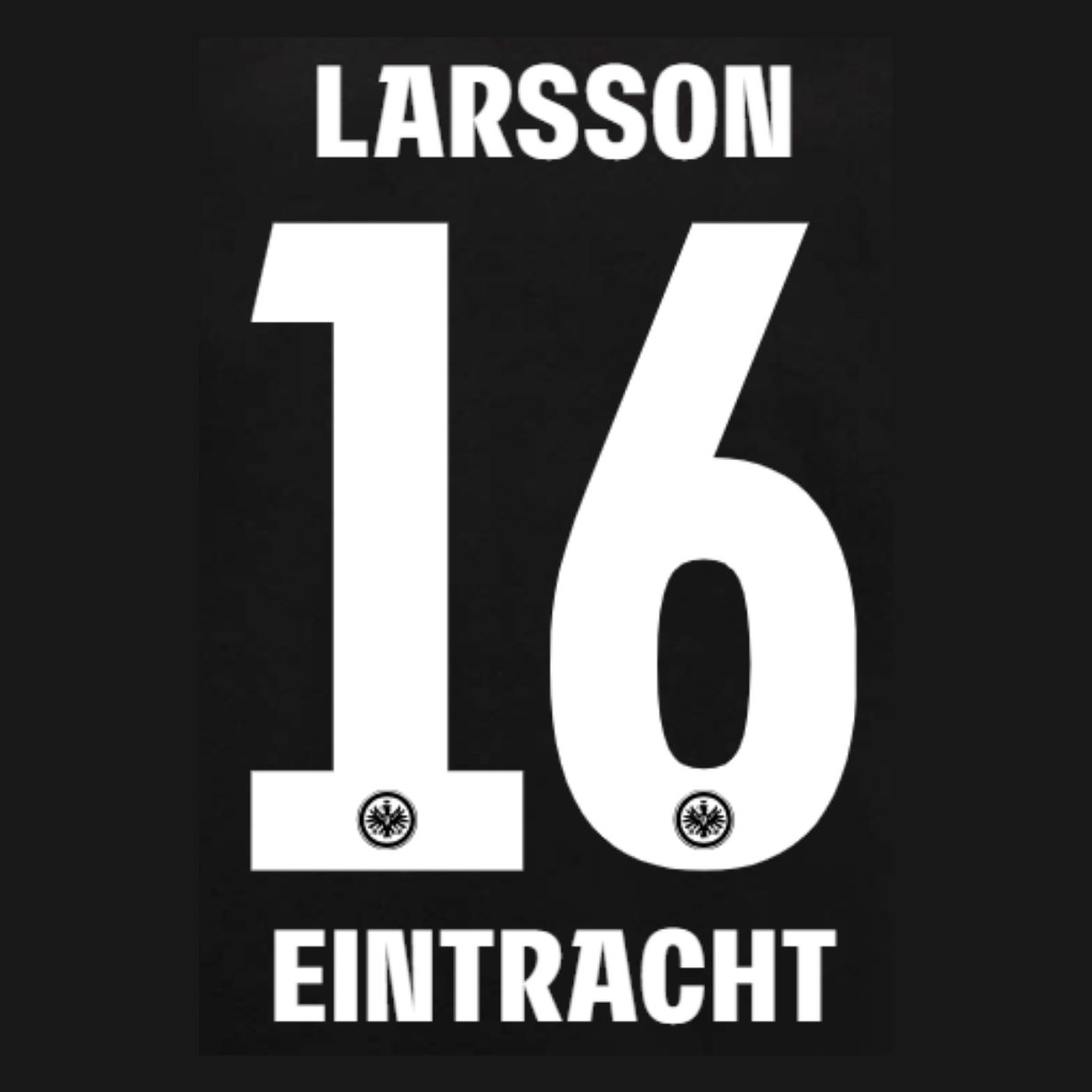 Original 25 / 26 SGE EINTRACHT FRANKFURT Home Trikot - Flock - LARSSON 16 - sportiger.de