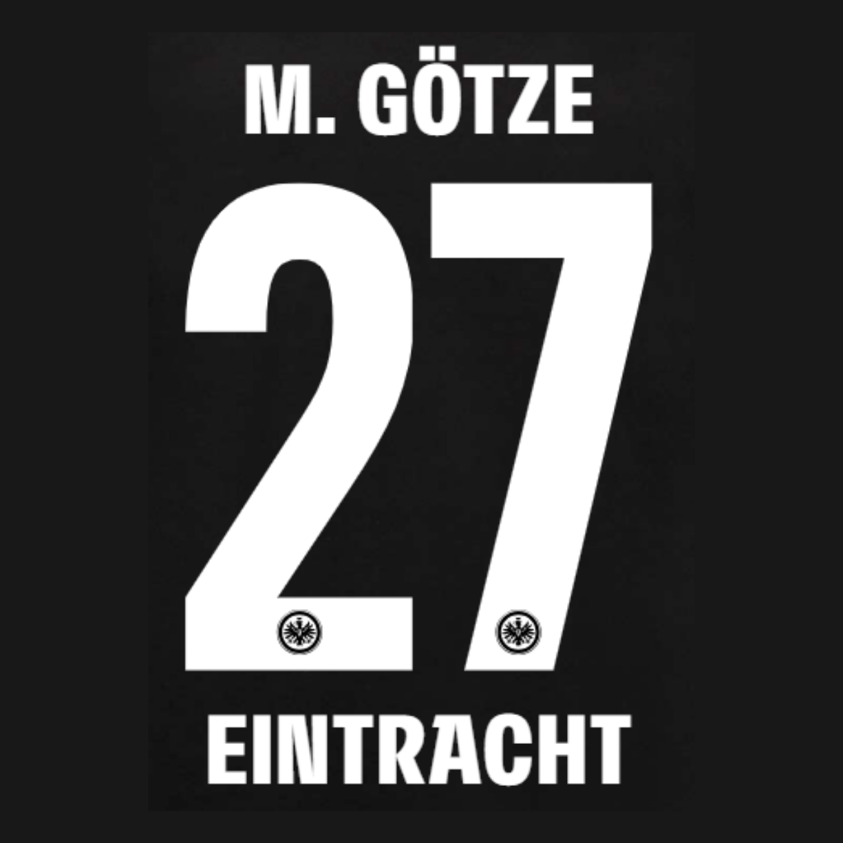 Original 25 / 26 SGE EINTRACHT FRANKFURT Home Trikot - Flock - M. GÖTZE 27 - sportiger.de