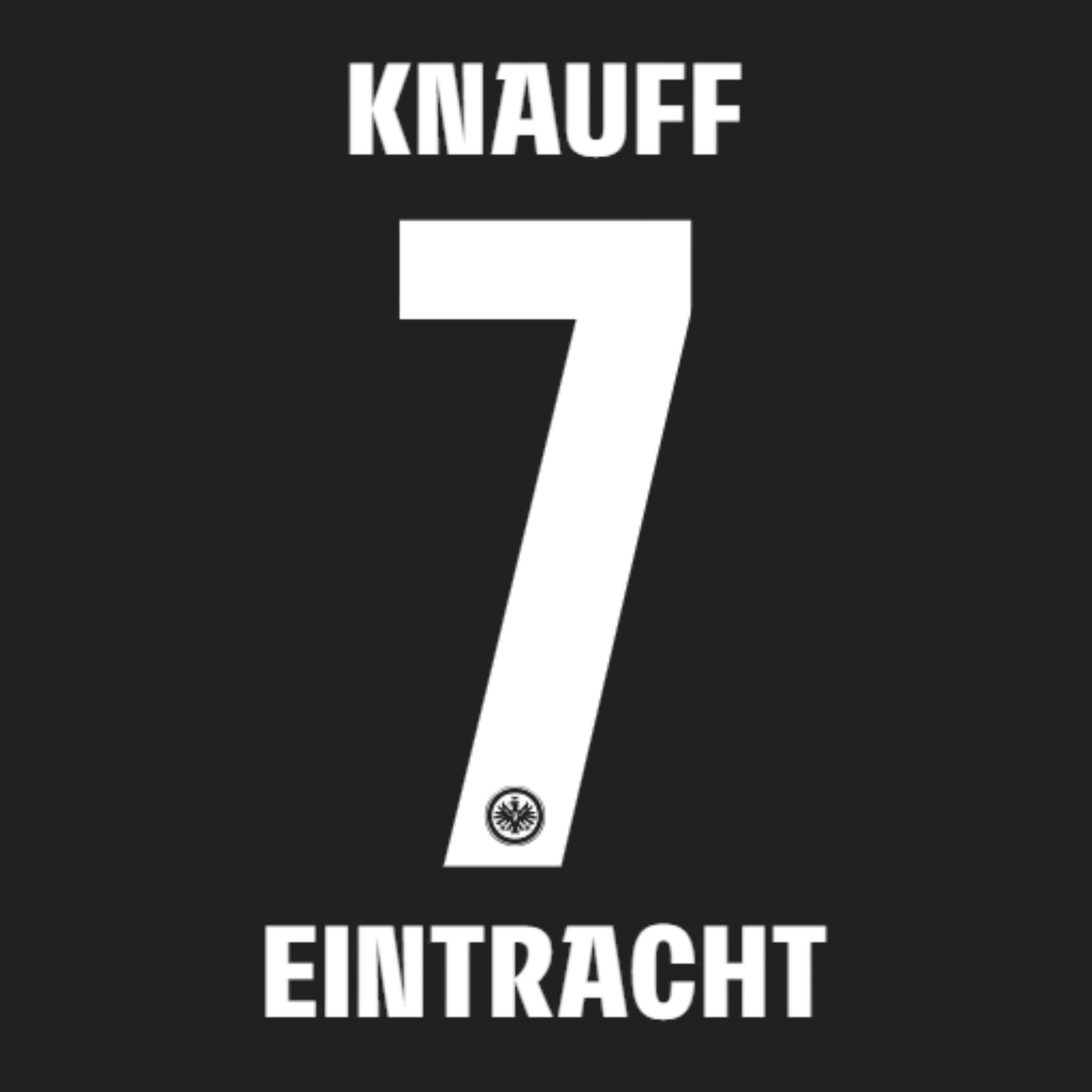Original 25 / 26 SGE EINTRACHT FRANKFURT Trikot - Flock - KNAUFF 7 - sportiger.de