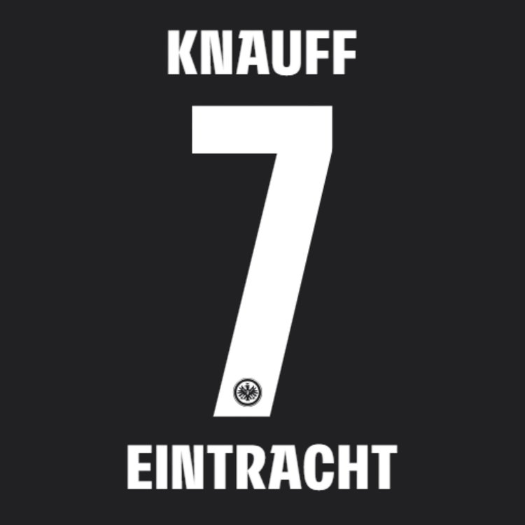 Original 25 / 26 SGE EINTRACHT FRANKFURT Trikot - Flock - KNAUFF 7 - sportiger.de