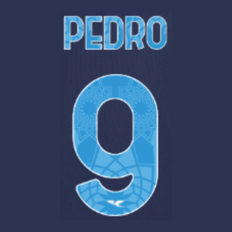 Original 25 / 26 SS LAZIO ROM 3rd Trikot - Flock 25cm - PEDRO 9 - sportiger.de