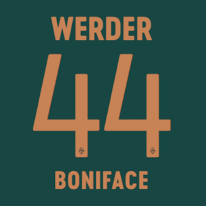 Original 25 / 26 SV WERDER BREMEN 3rd Trikot - Flock - BONIFACE 44 - sportiger.de