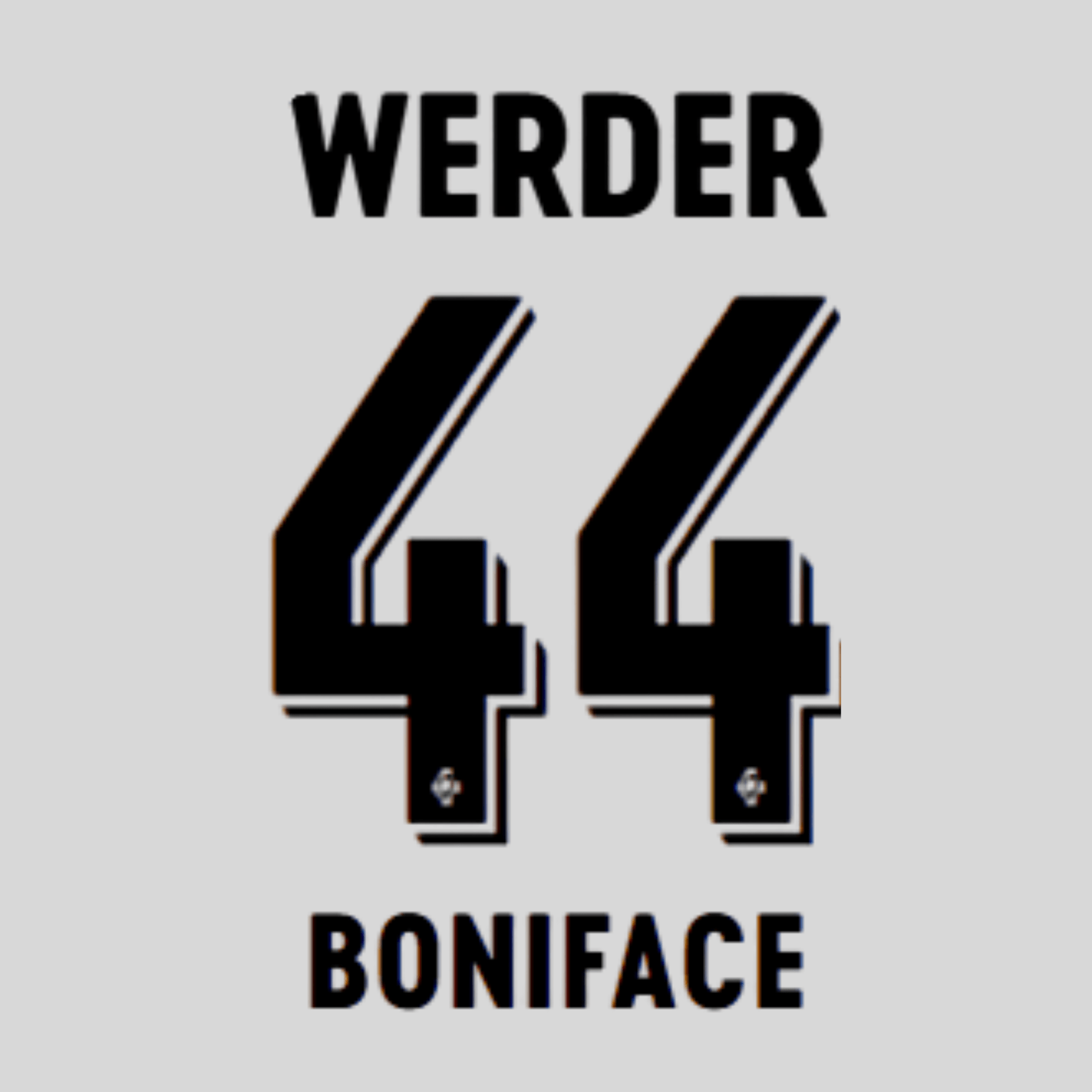 Original 25 / 26 SV WERDER BREMEN Away Trikot - Flock - BONIFACE 44 - sportiger.de