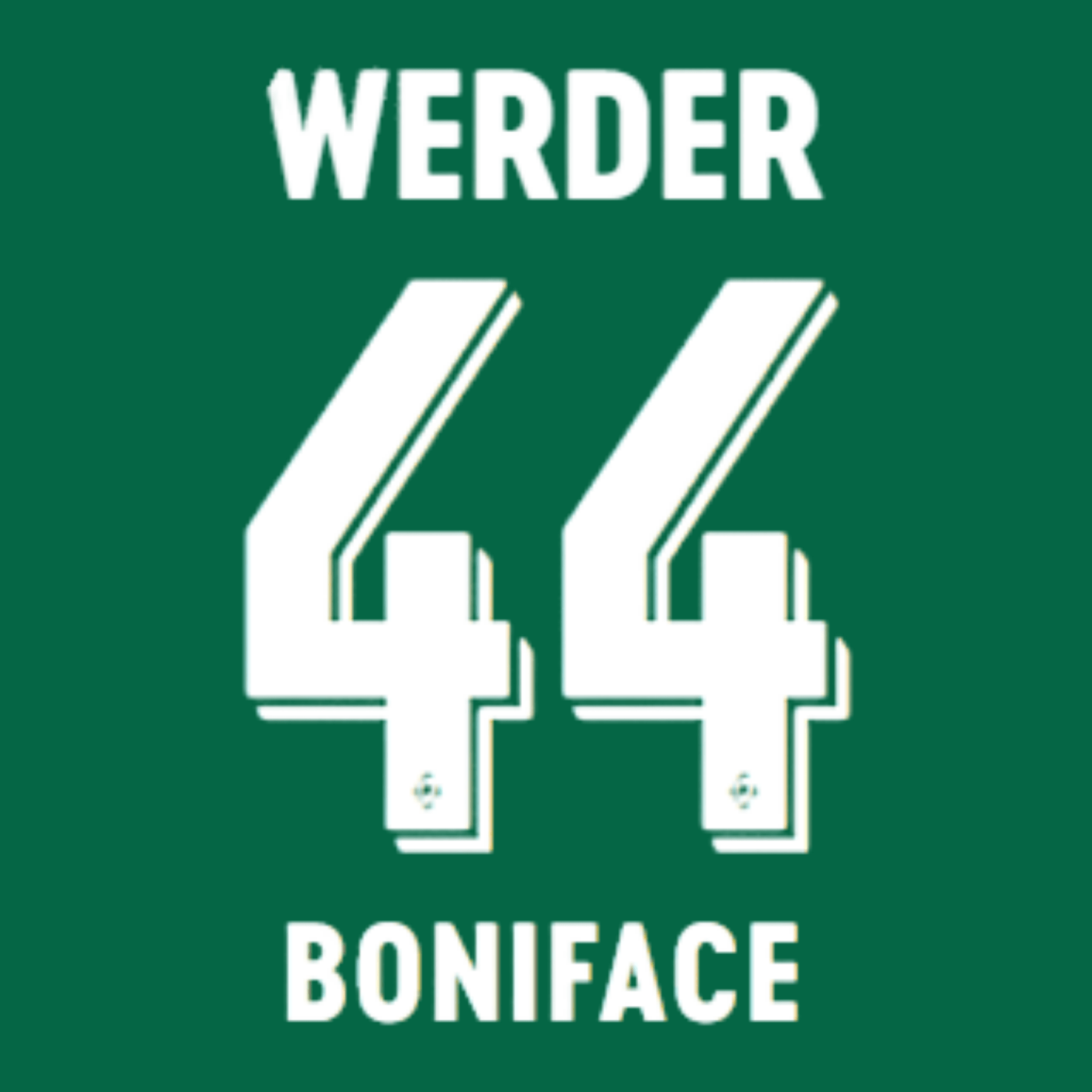 Original 25 / 26 SV WERDER BREMEN Home Trikot - Flock - BONIFACE 44 - sportiger.de