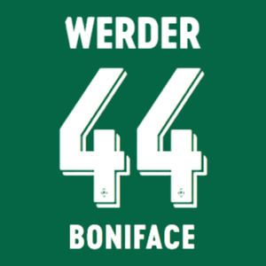 Original 25 / 26 SV WERDER BREMEN Home Trikot - Flock - BONIFACE 44 - sportiger.de