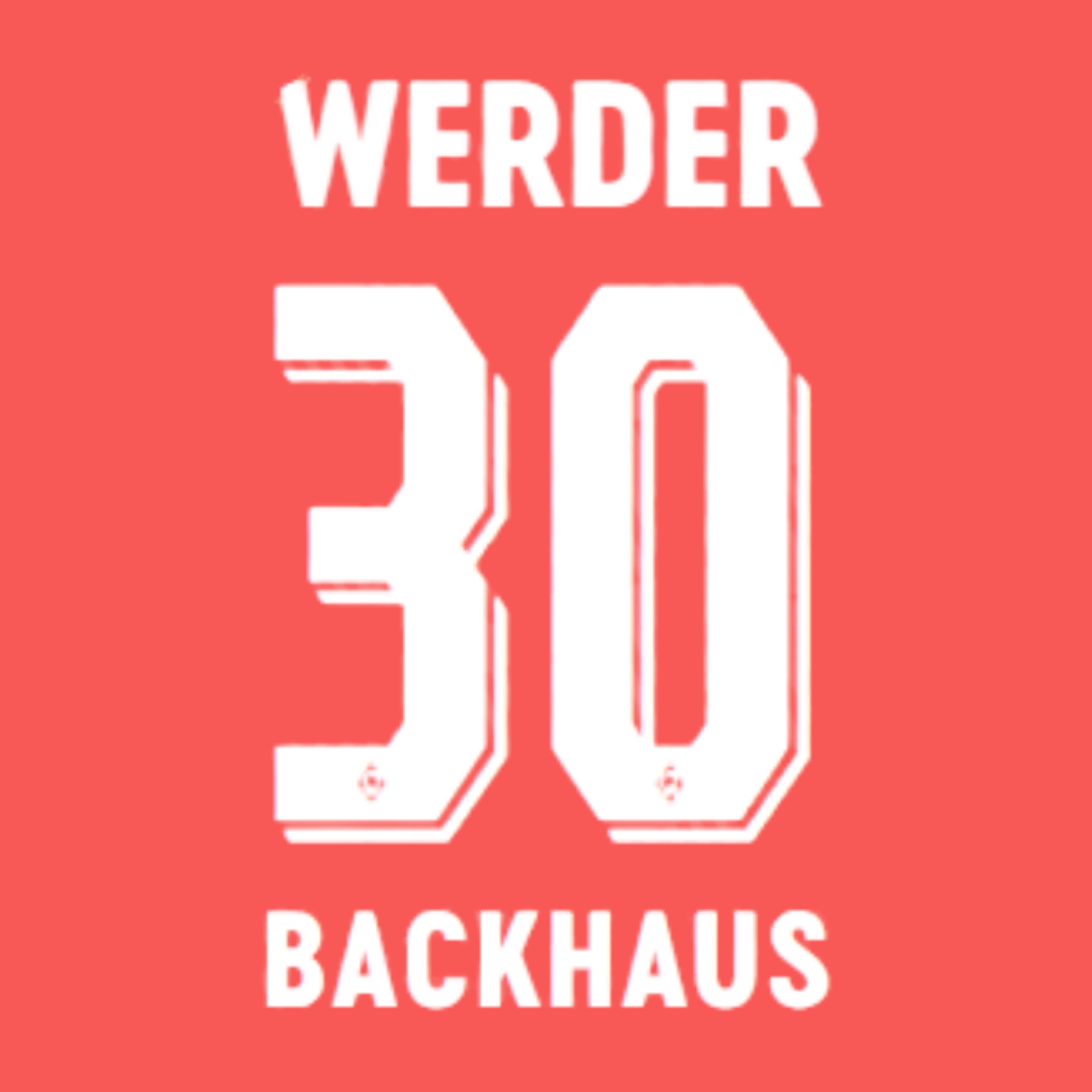 Original 25 / 26 SV WERDER BREMEN Torwart Trikot - Flock - BACKHAUS 30 - sportiger.de