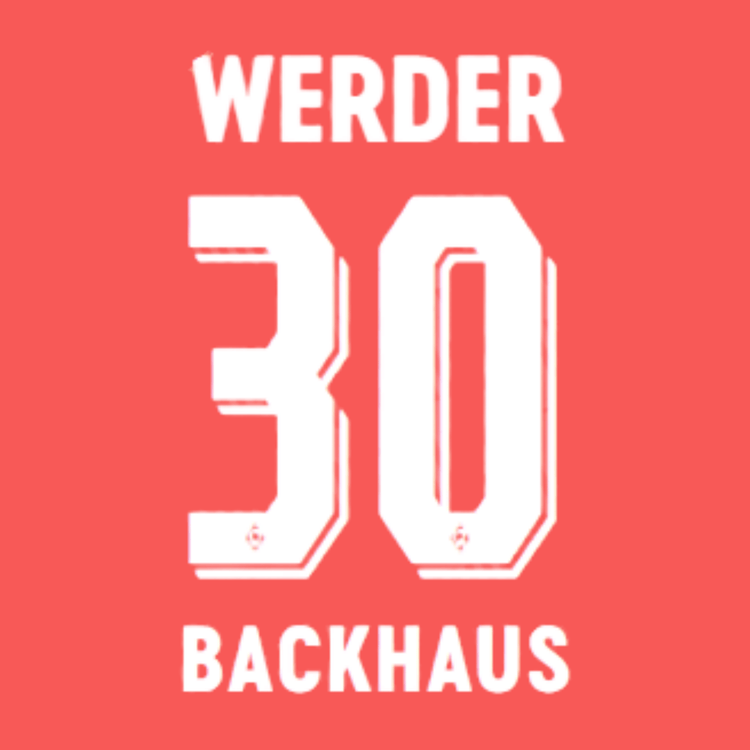 Original 25 / 26 SV WERDER BREMEN Torwart Trikot - Flock - BACKHAUS 30 - sportiger.de