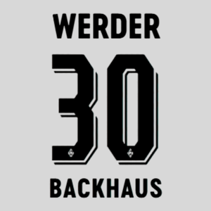Original 25 / 26 SV WERDER BREMEN Torwart Trikot - Flock - BACKHAUS 30 - sportiger.de