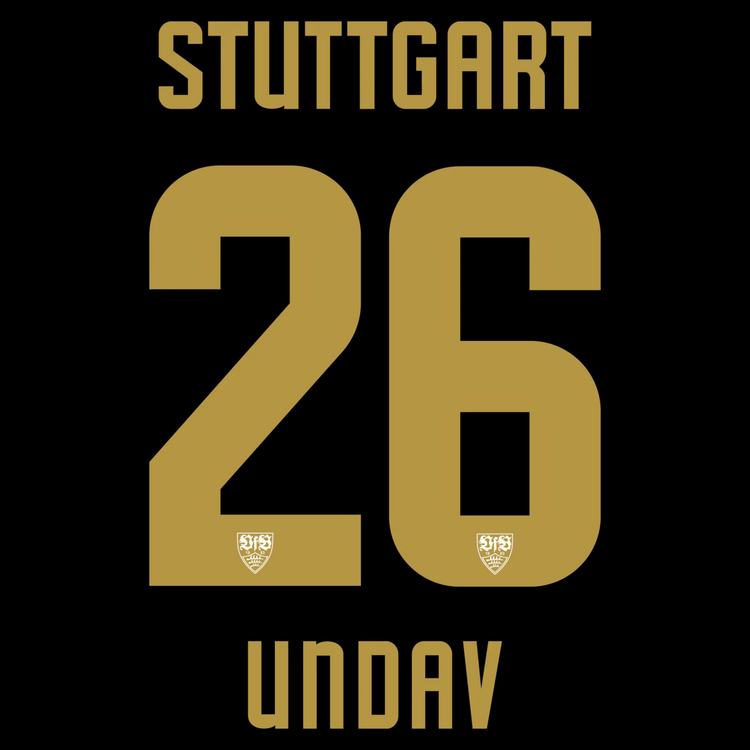 Original 25 / 26 VFB STUTTGART 3rd Trikot - Flock - UNDAV 26 - sportiger.de