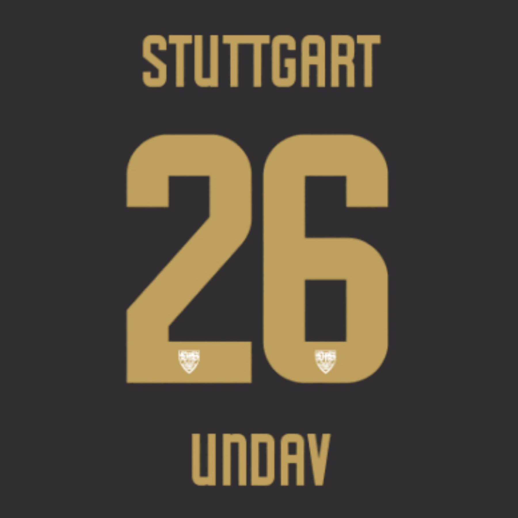 Original 25 / 26 VFB STUTTGART 3rd Trikot - Flock - UNDAV 26 - sportiger.de
