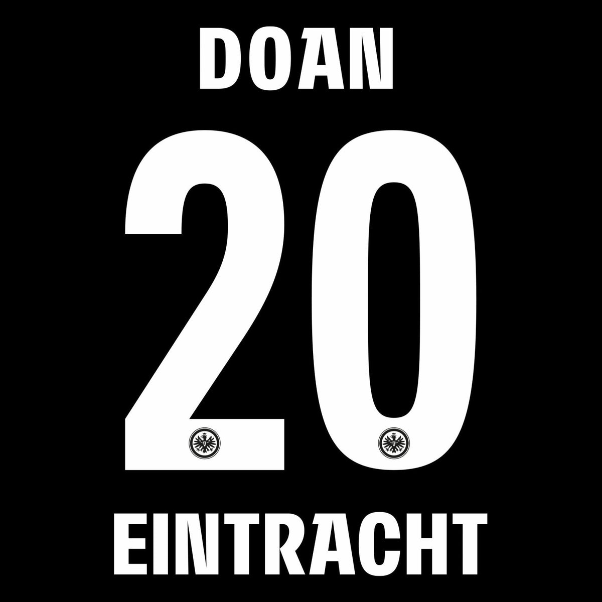 Original 25 / 27 SGE EINTRACHT FRANKFURT Trikot-Flock - DOAN 20 - sportiger.de