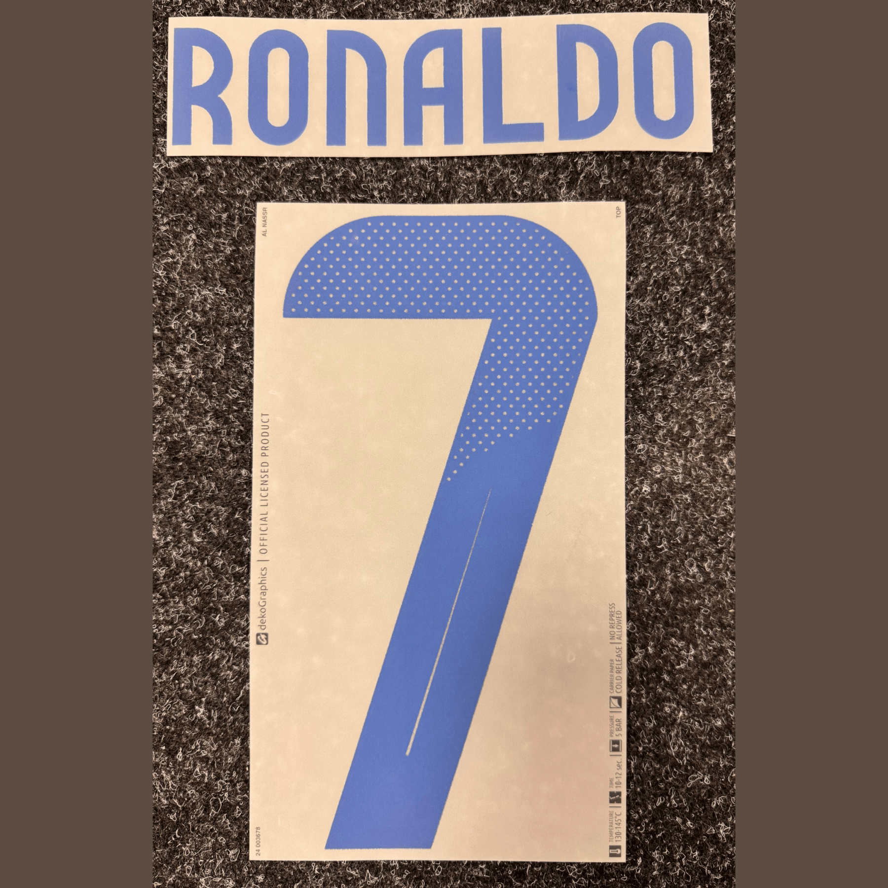 Original ANFC AL - NASSR Home Trikot - Flock 26cm 24 / 25 - RONALDO 7 - sportiger.de