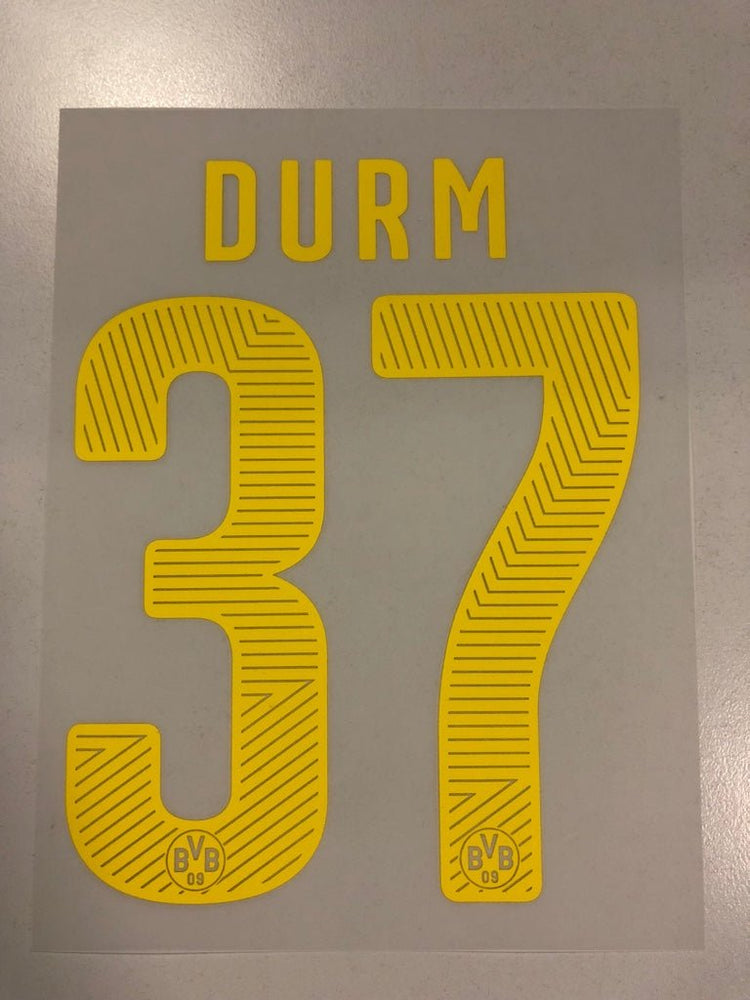 Original BVB Borussia Dortmund Trikot - Flock 20cm - DURM 37 - sportiger.de