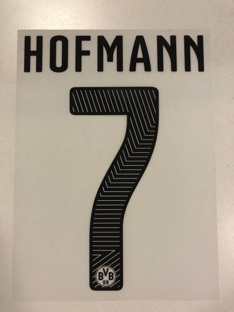 Original BVB Borussia Dortmund Trikot - Flock 20cm - HOFMANN 7 - sportiger.de