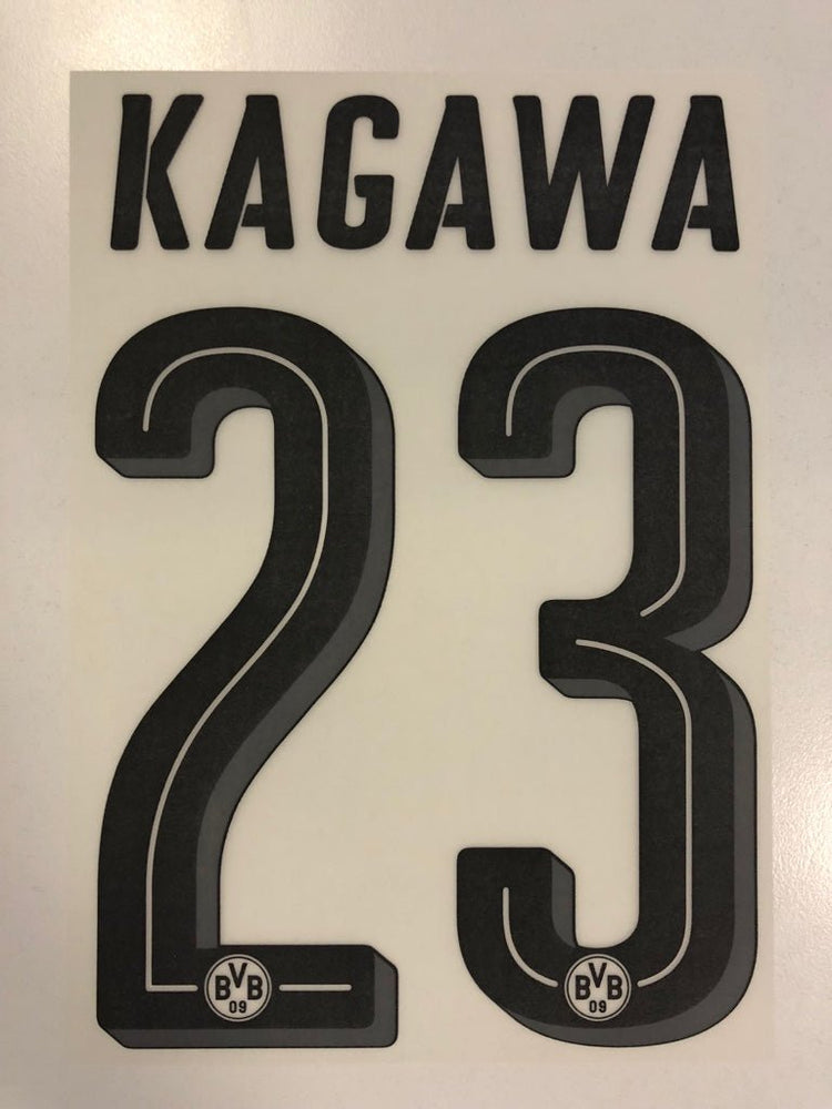 Original BVB Borussia Dortmund Trikot - Flock 20cm - KAGAWA 23 - sportiger.de