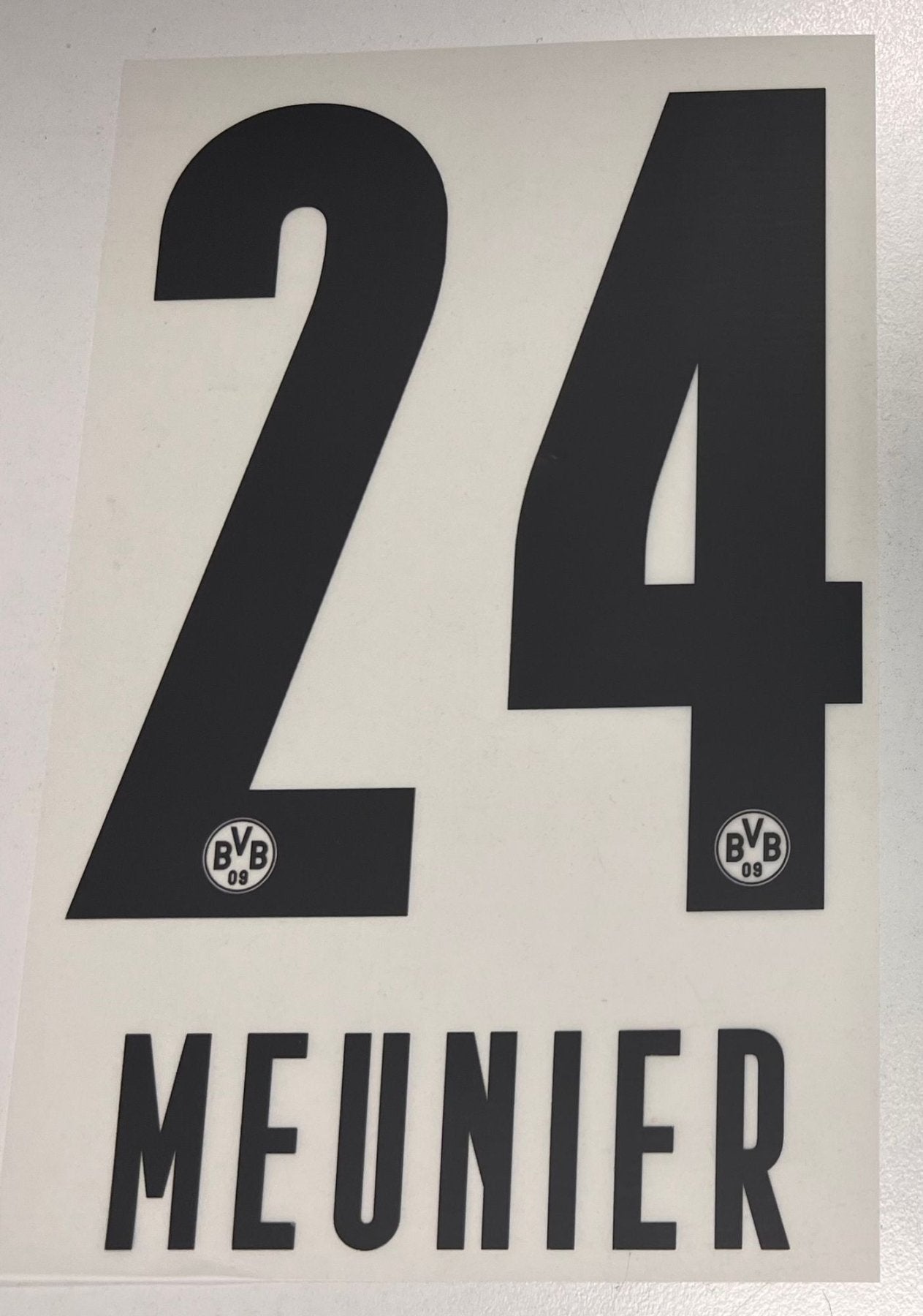 Original BVB Borussia Dortmund Trikot - Flock 20cm - MEUNIER 24 - sportiger.de