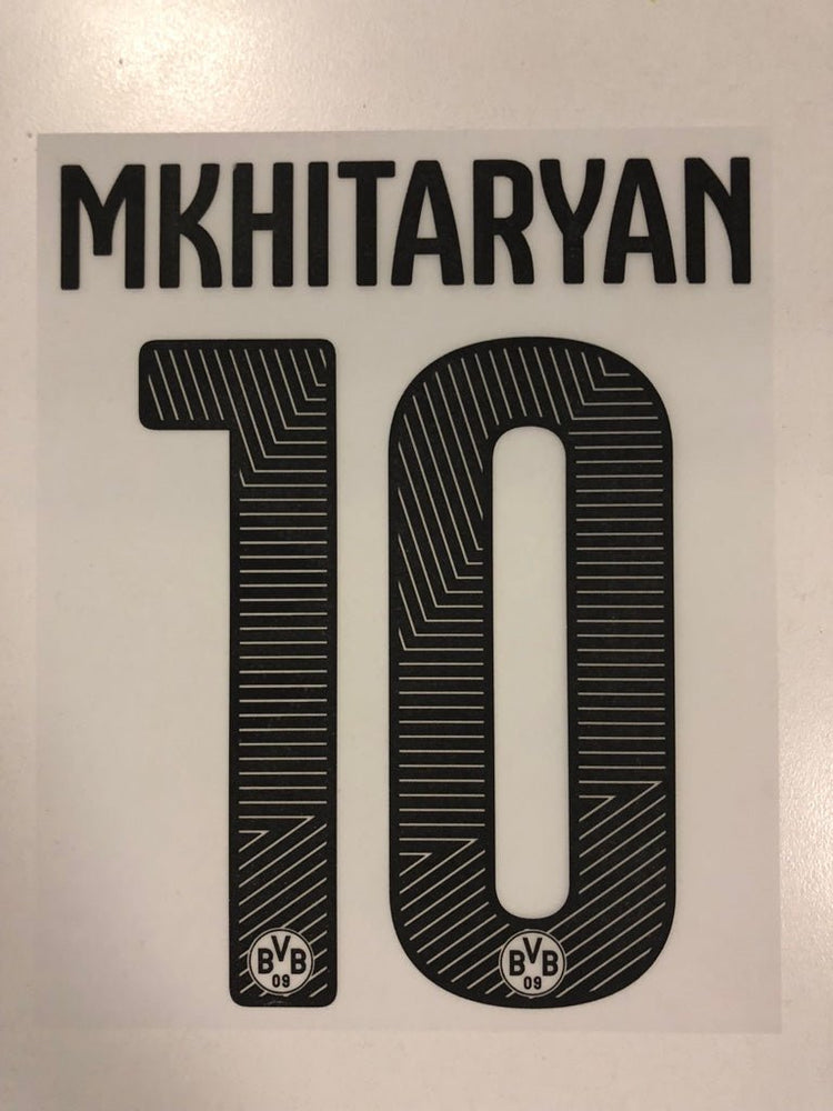 Original BVB Borussia Dortmund Trikot - Flock 20cm - MKHITARYAN 10 - sportiger.de