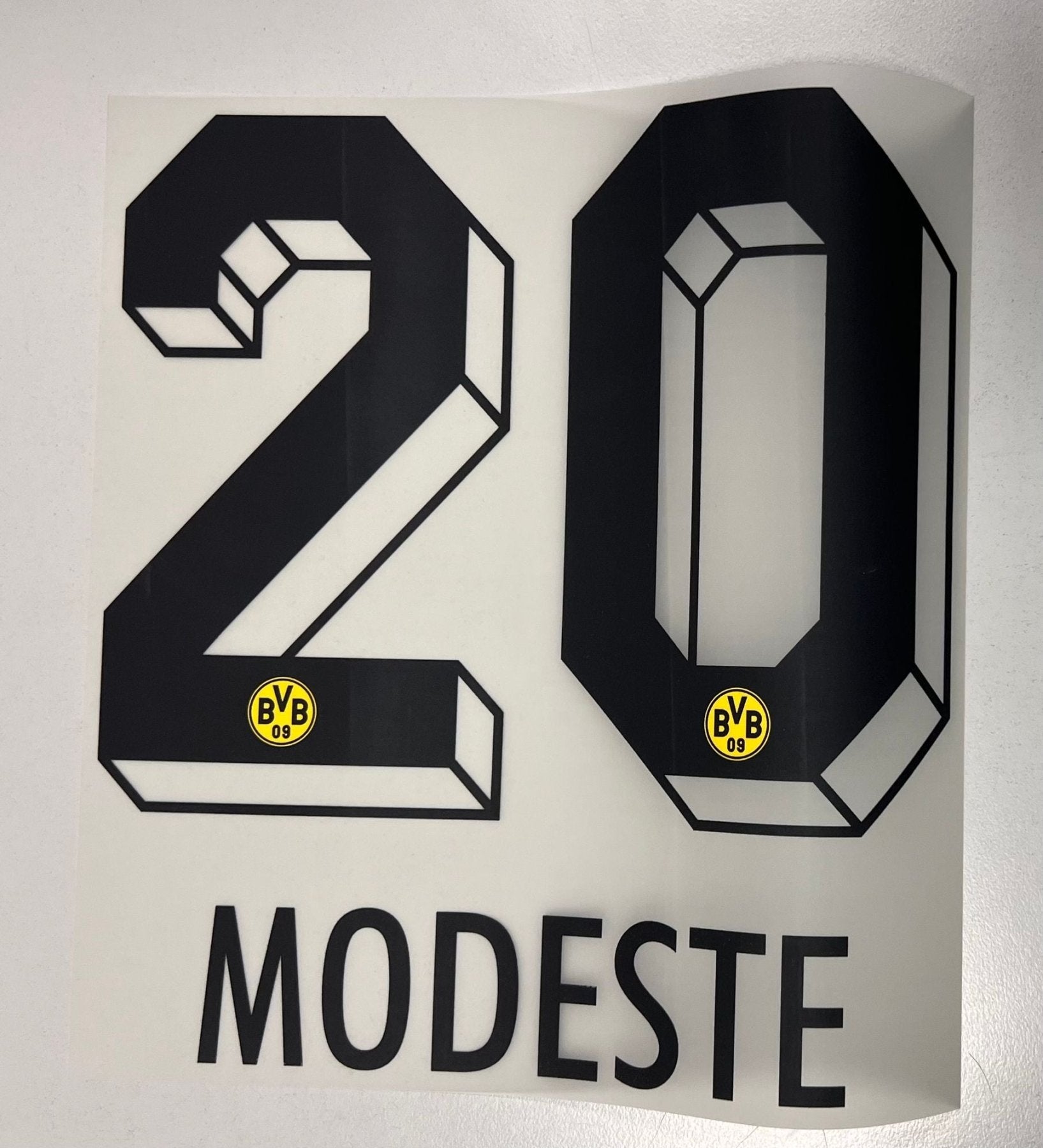 Original BVB Borussia Dortmund Trikot - Flock 20cm - MODESTE 20 - sportiger.de