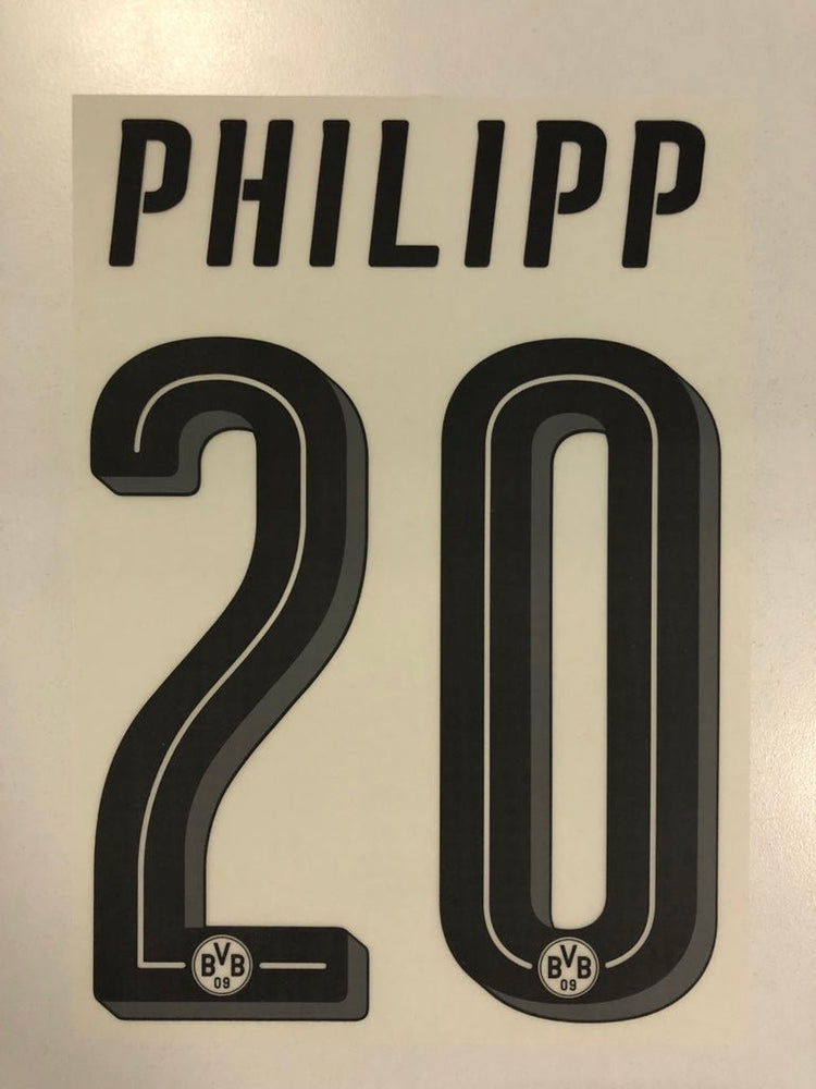 Original BVB Borussia Dortmund Trikot - Flock 20cm - PHILIPP 20 - sportiger.de