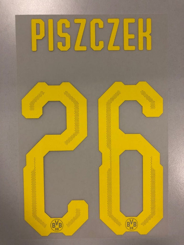 Original BVB Borussia Dortmund Trikot - Flock 20cm - PISZCZEK 26 - sportiger.de
