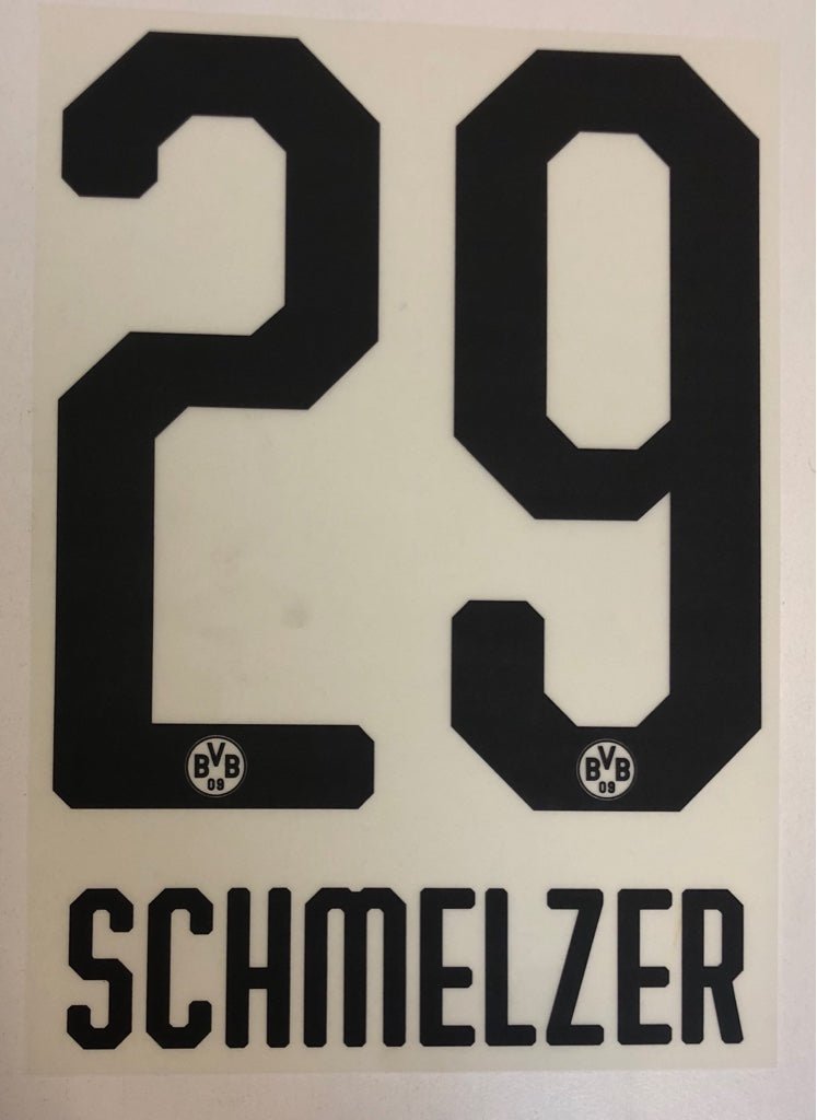 Original BVB Borussia Dortmund Trikot - Flock 20cm - SCHMELZER 29 - sportiger.de