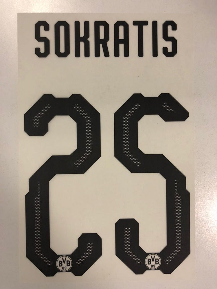 Original BVB Borussia Dortmund Trikot - Flock 20cm - SOKRATIS 25 - sportiger.de