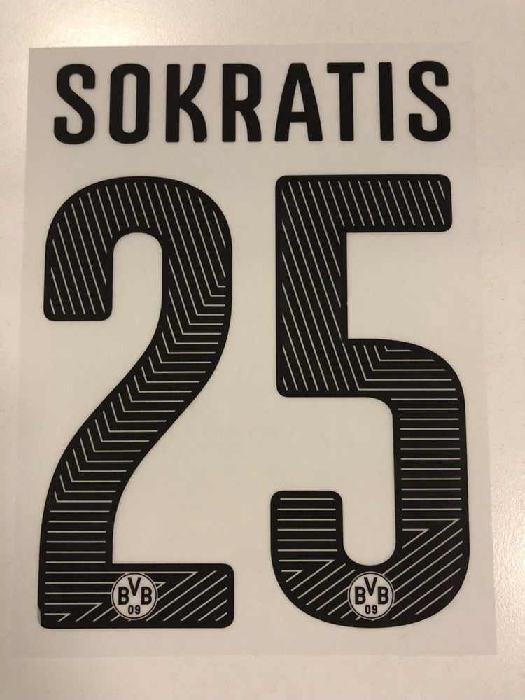 Original BVB Borussia Dortmund Trikot - Flock 20cm - SOKRATIS 25 - sportiger.de