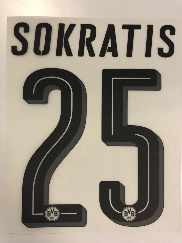 Original BVB Borussia Dortmund Trikot - Flock 20cm - SOKTATIS 25 - sportiger.de
