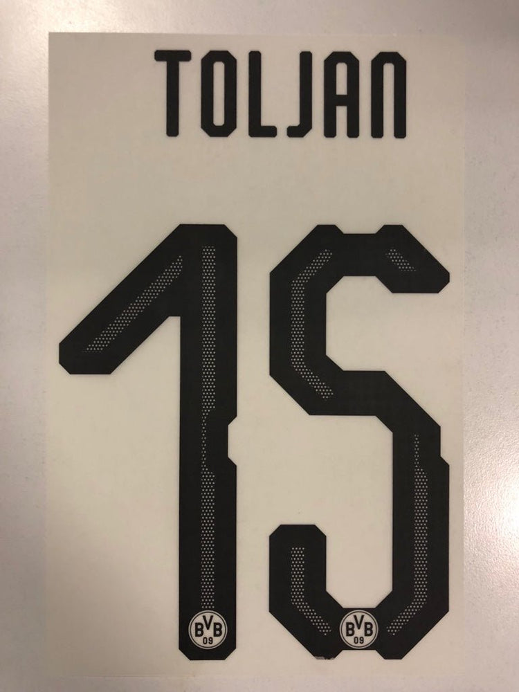 Original BVB Borussia Dortmund Trikot - Flock 20cm - TOLJAN 15 - sportiger.de