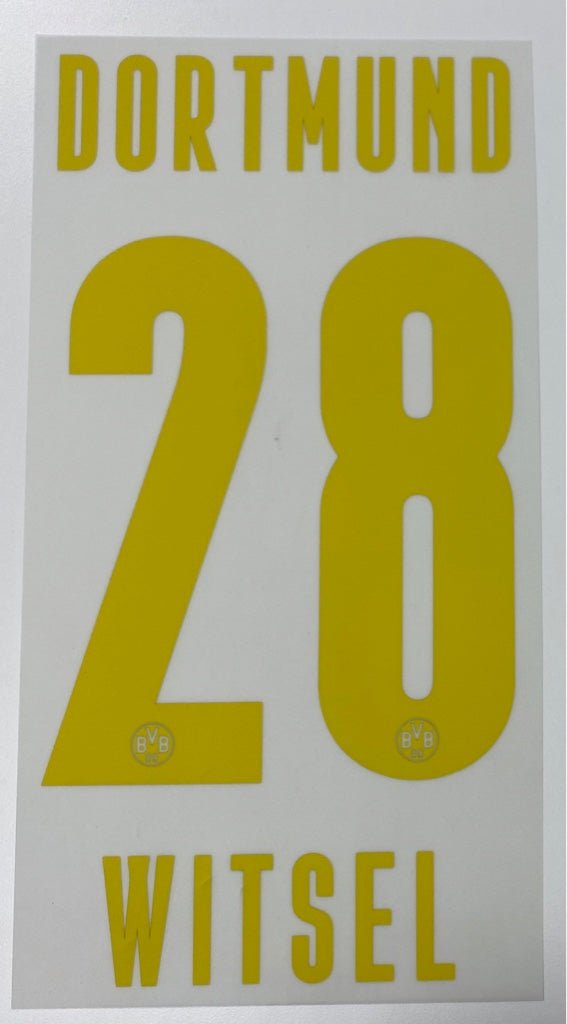 Original BVB Borussia Dortmund Trikot - Flock 25cm - WITSEL 28 - sportiger.de