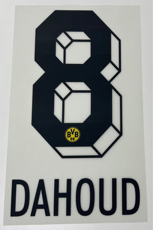 Original BVB Borussia Dortmund Trikot - Flock 26cm - DAHOUD 8 - sportiger.de
