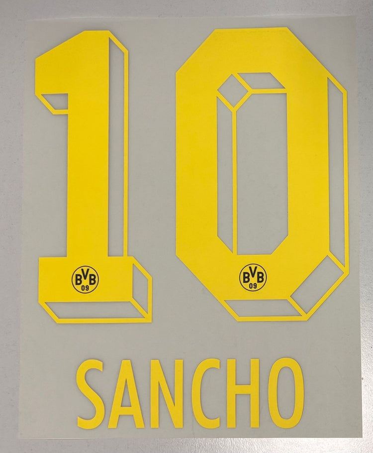 Original BVB Borussia Dortmund Trikot - Flock 26cm - SANCHO 10 - sportiger.de
