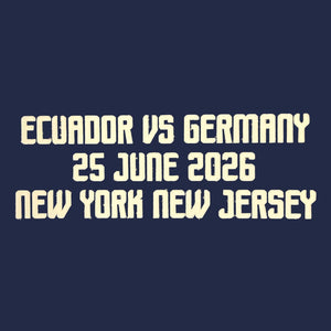 Original DFB DEUTSCHLAND Away Trikot Match Detail/Spielpaarung WM 2026 ECUADOR VS GERMANY 25 JUNE 2026 NEW YORK NEW JERSEY - sportiger.de