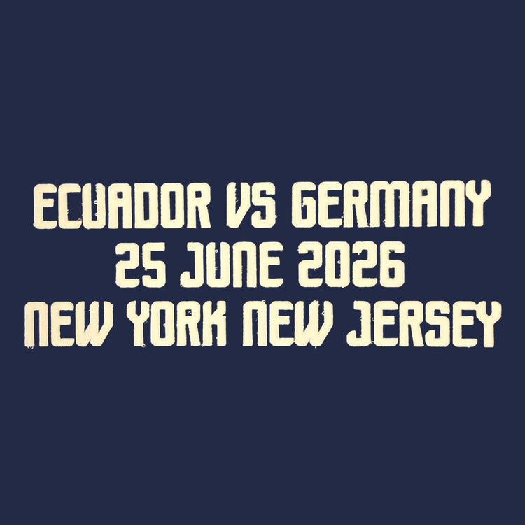 Original DFB DEUTSCHLAND Away Trikot Match Detail/Spielpaarung WM 2026 ECUADOR VS GERMANY 25 JUNE 2026 NEW YORK NEW JERSEY - sportiger.de