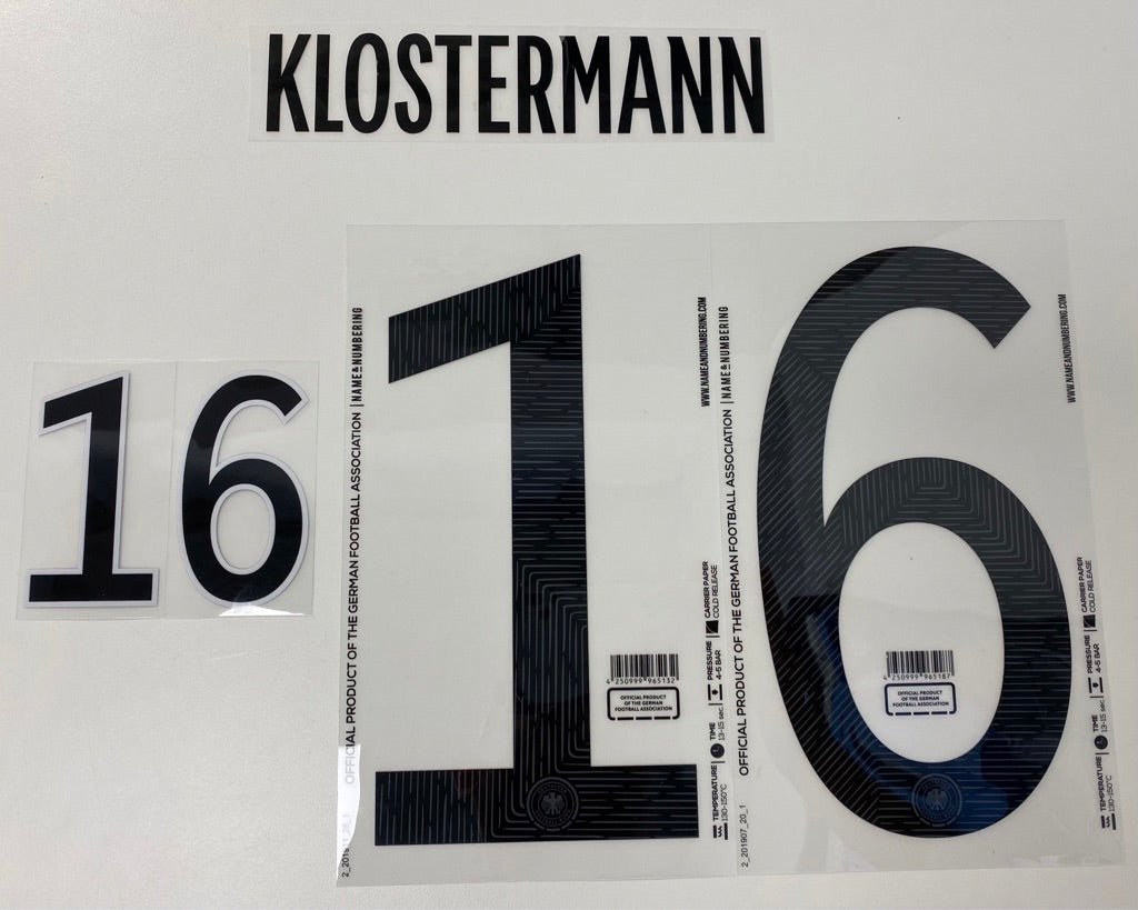 Original EM 20 DFB Deutschland Home Trikot - Flock - KLOSTERMANN 16 - sportiger.de
