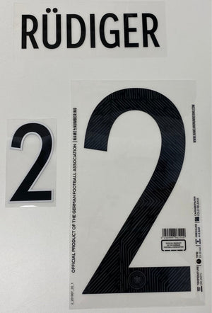 Original EM 20 DFB Deutschland Home Trikot - Flock - RÜDIGER 2 - sportiger.de