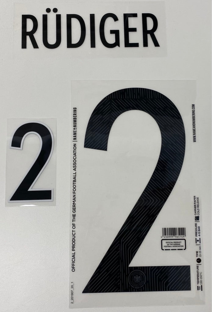 Original EM 20 DFB Deutschland Home Trikot - Flock - RÜDIGER 2 - sportiger.de