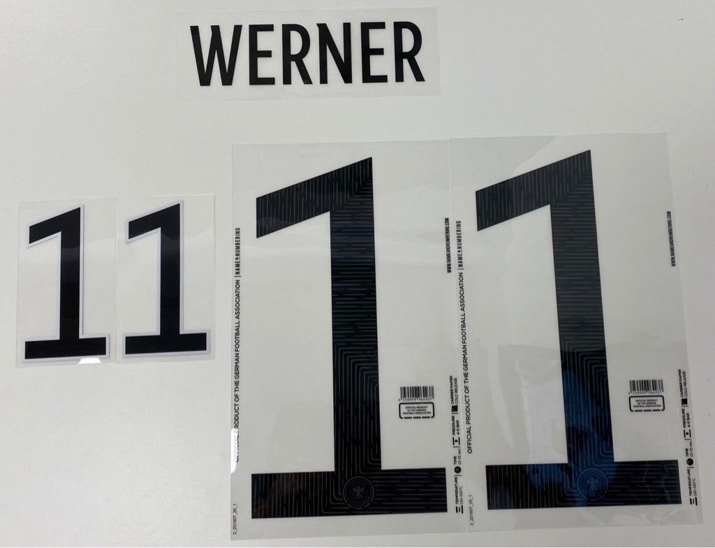Original EM 20 DFB Deutschland Home Trikot - Flock - WERNER 11 - sportiger.de