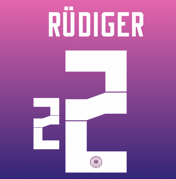 Original EURO 2024 DFB Deutschland Away Trikot - Flock - RÜDIGER 2 - sportiger.de