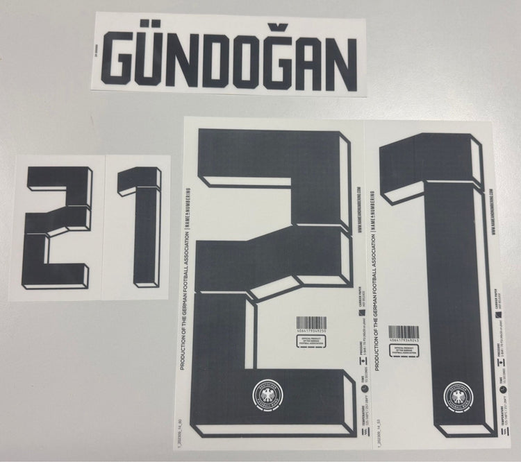 Original EURO 2024 DFB Deutschland Home Trikot - Flock - GÜNDOGAN 21 - sportiger.de