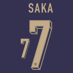 Original EURO 2024 ENGLAND Away Trikot - Flock 26cm - SAKA 7 - sportiger.de